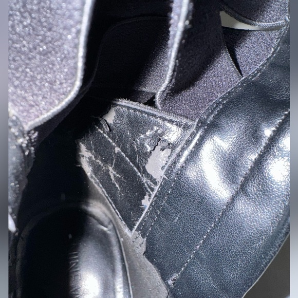 Nine West Suede Black Over Knee-High Boots Crisscross Stretchy Elastic Size 7.5 - Picture 11 of 11